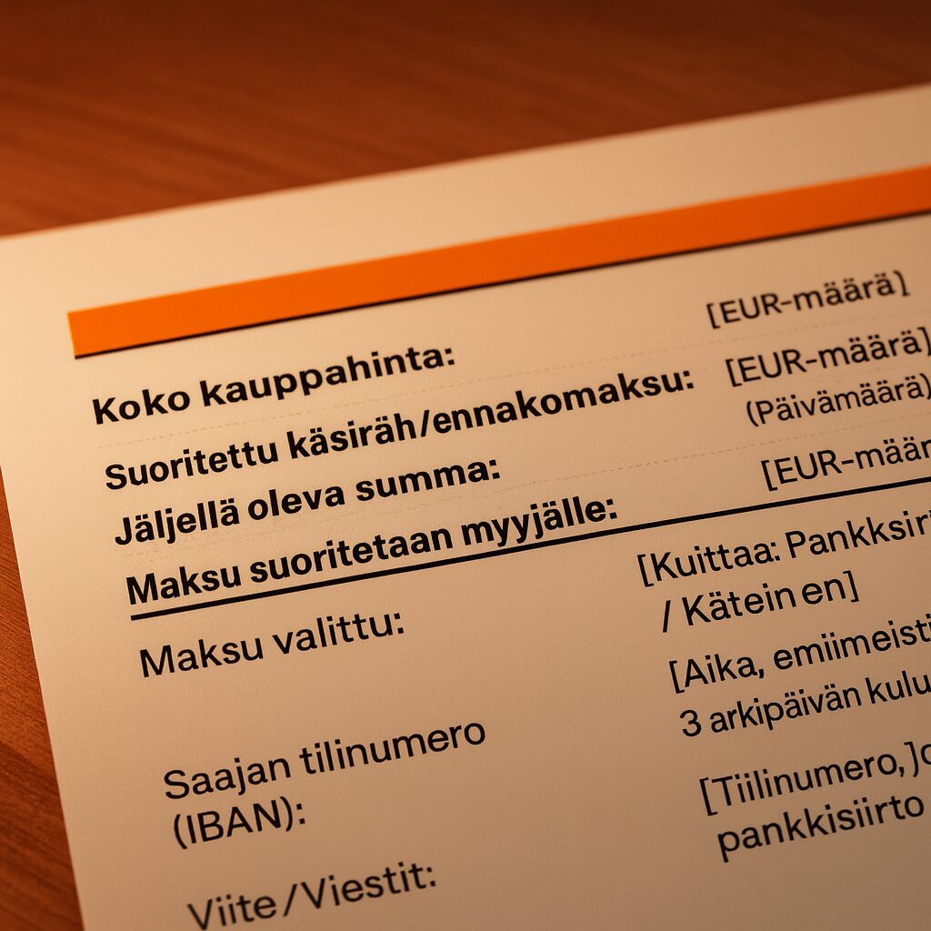 Käytetyn auton ostosopimus autoliikkeessä - myyjä ja ostaja allekirjoittavat sopimuksen